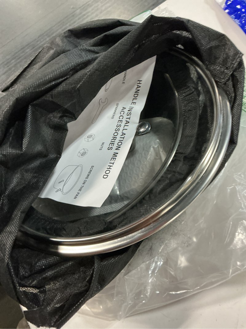 Condition photo showing Good Condition for 5 qt sauté pan with lid, 10-inch 5 ply stainless steel sauce pan with lid, non stick frying pans, cooking pot deep frying pan non-toxic, for induction, oven, dishwasher safe