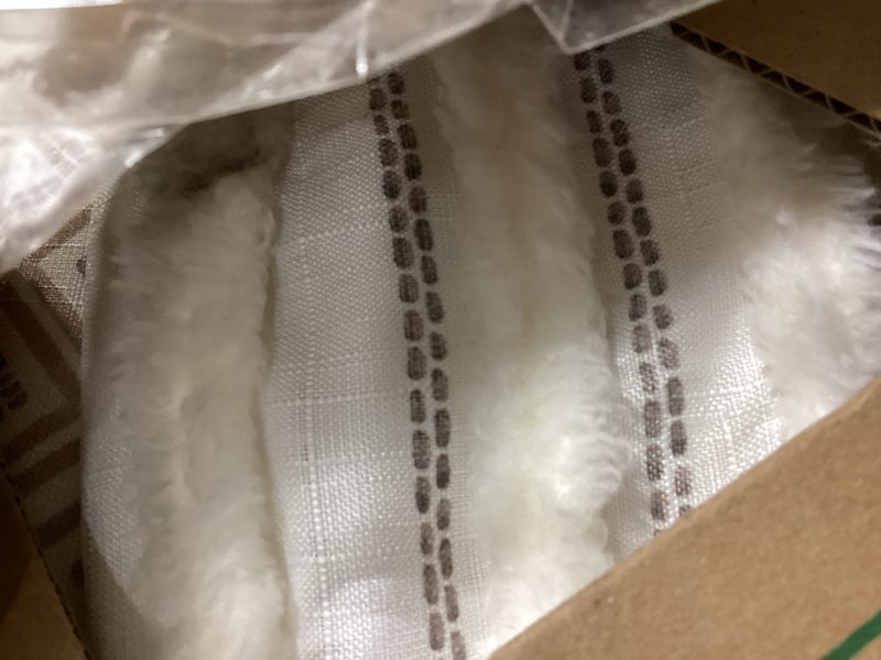 Condition photo showing Good Condition for ink+ivy window curtain for living room geometric print tufted accent modern curtain window, light blocking living room drape for bedroom, 2 panels pack fits 1.25" rod, ebby, 2-pk 50x84 white/taupe white/taupe 50"w x 84"l (pack of 2)