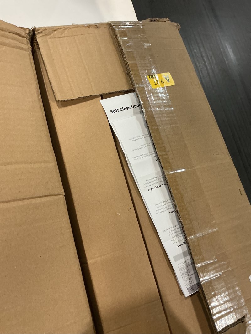 Condition photo showing New/Like New for chibery 12 15 18 21 inch undermount soft close drawer slides, full extension 3d locking device, rear mount brackets, concealed bottom mount rails for face frame cabinet, 100 lb?21 inch, 6 pair? 6 21 inches