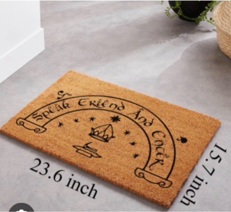 Funny Coir Doormat Speak Friend And Enter Welcome Front Porch Decor Doormat For The Entrance Way Per