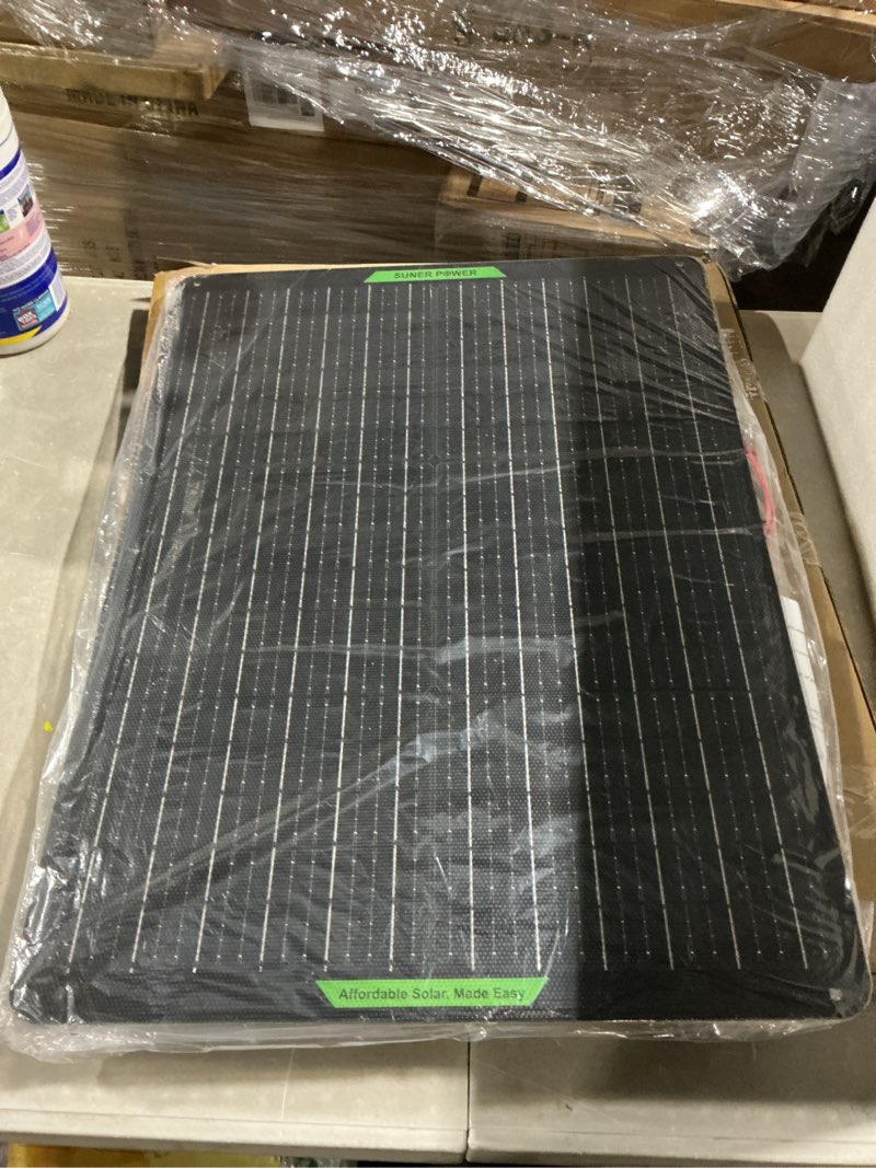 Condition photo showing Good Condition for suner power waterproof 50w 12v solar battery charger & maintainer pro, built-in ultrasmart mppt charge controller, 12 volt solar panel trickle charging kits for car automotive boat marine rv trailer bc-50w-pb ultra
