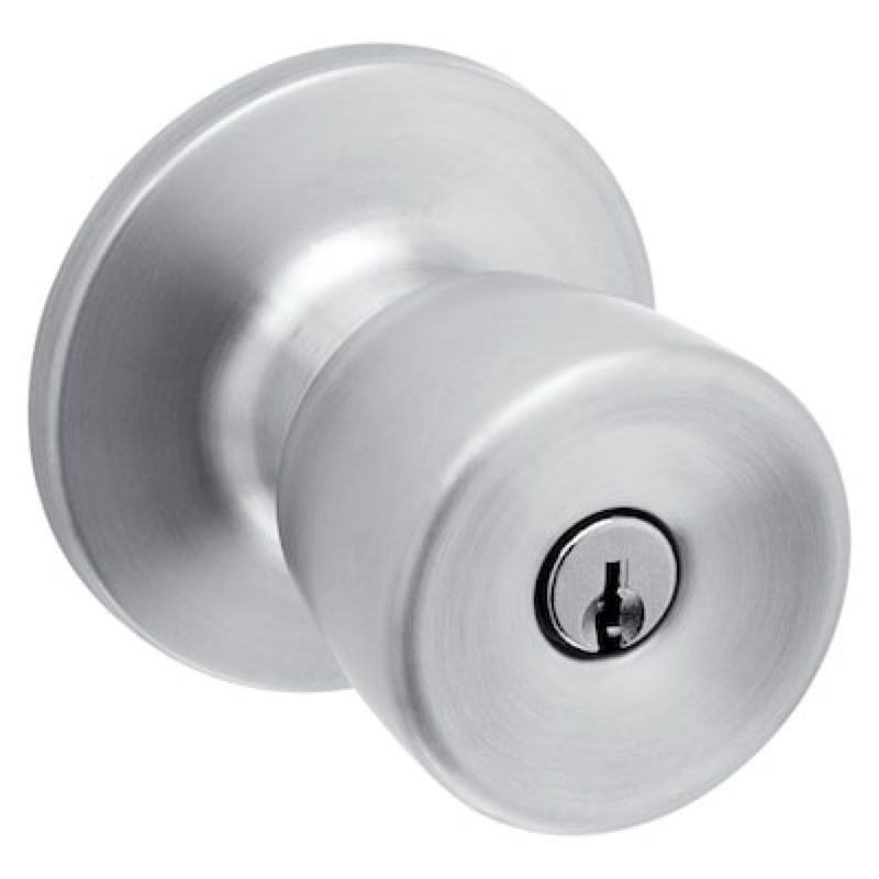 reliabilt gallo stainless steel exterior keyed entry door knob
