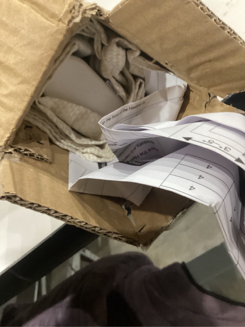 Condition photo showing As Is for Madison Park Galen Cordless Roman Shade, 31"W x 64"H, Sheen Ivory – Room Darkening, Thermal Insulated, Energy Efficient Window Blind with Subtle Sheen Basketweave Fabric for Privacy Room Darkening Basketweave Sheen Ivory 31"W x 64"H