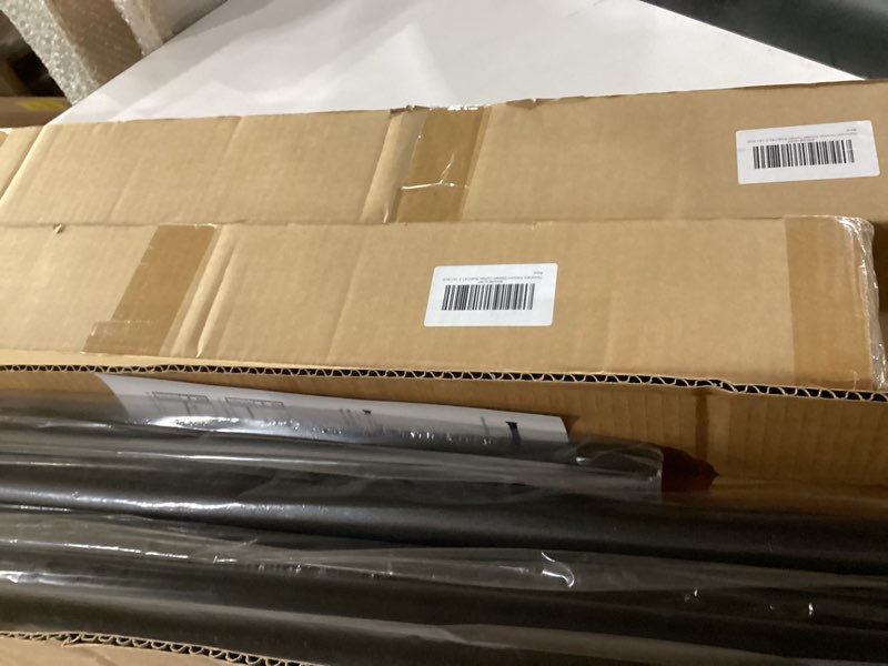 Condition photo showing New/Like New for Homease Tension Shower Curtain Rods 141.7-161 Inch Room Divider Never Rust Adjustable Spring Rods for Window Bathroom Balcony Storeroom Laundry Non-slip No Drilling Easy to Install Black Matte Black 141.7 - 161 In