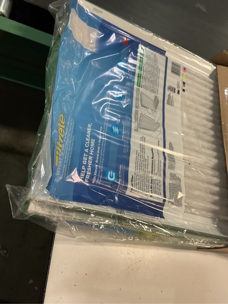 Condition photo showing Good Condition for filtrete 16x25x1 air filter, mpr 700, merv 8, clean living dust, pollen and pet dander reduction 3-month pleated 1-inch air filters, 4 filters