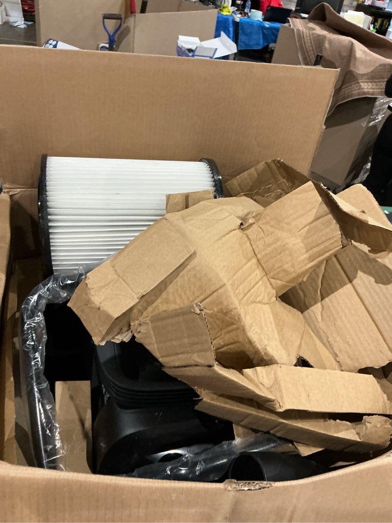 Condition photo showing As Is for craftsman remote control 5-gallon 5-hp corded wet/dry shop vacuum with accessories included