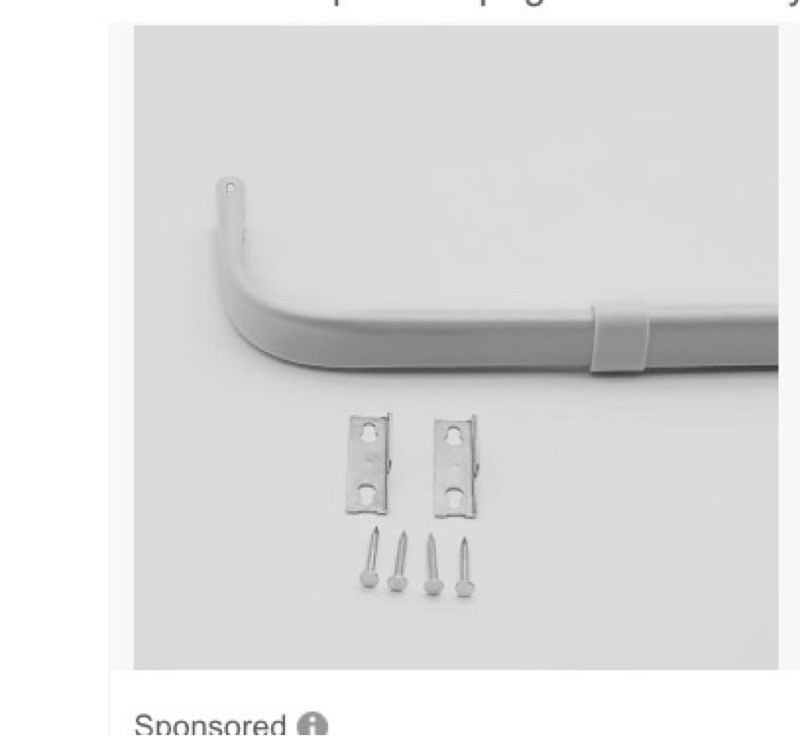 Yafa Home Fashion Durable Double Standard White Adjustable Curtain Rod Hardware Included (White, 28"