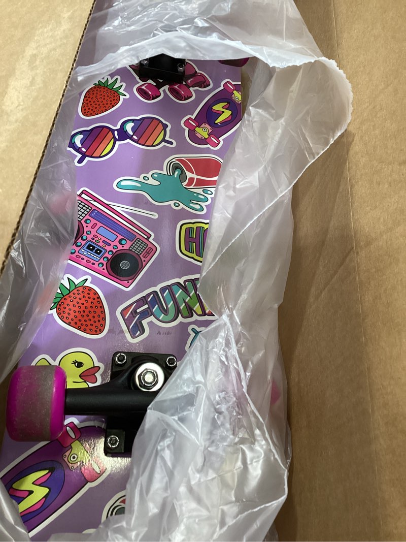 Condition photo showing Good Condition for Nattork 31 Inch Complete Skateboard, Standard Skateboards for Beginners, Wood 9 Layer Canadian Maple Trick Skate Boards for Boys Girls Youth Teens Adults Stickers