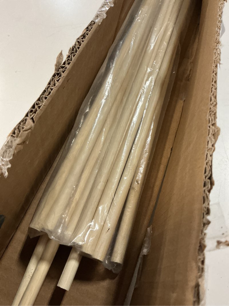 Condition photo showing New/Like New for hopelf 10pcs dowel rods wood sticks wooden dowel rods - 1/2 x 36 inch bamboo sticks - for crafts?hardwood dowel rod assortment?wooden rod sticks doweling rods? diyers. 1/2" x 36" 10