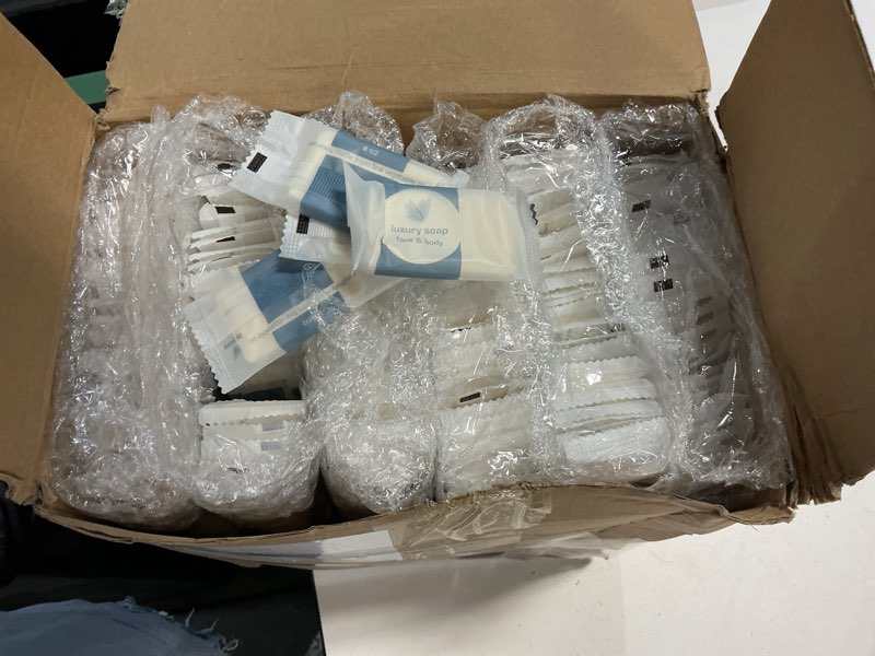 Condition photo showing New/Like New for kacctyen 600 pcs 0.35oz mini bar soap bulk individually wrapped bulk hand hotel soap bars travel size toiletries for guest vacation bathroom rentals