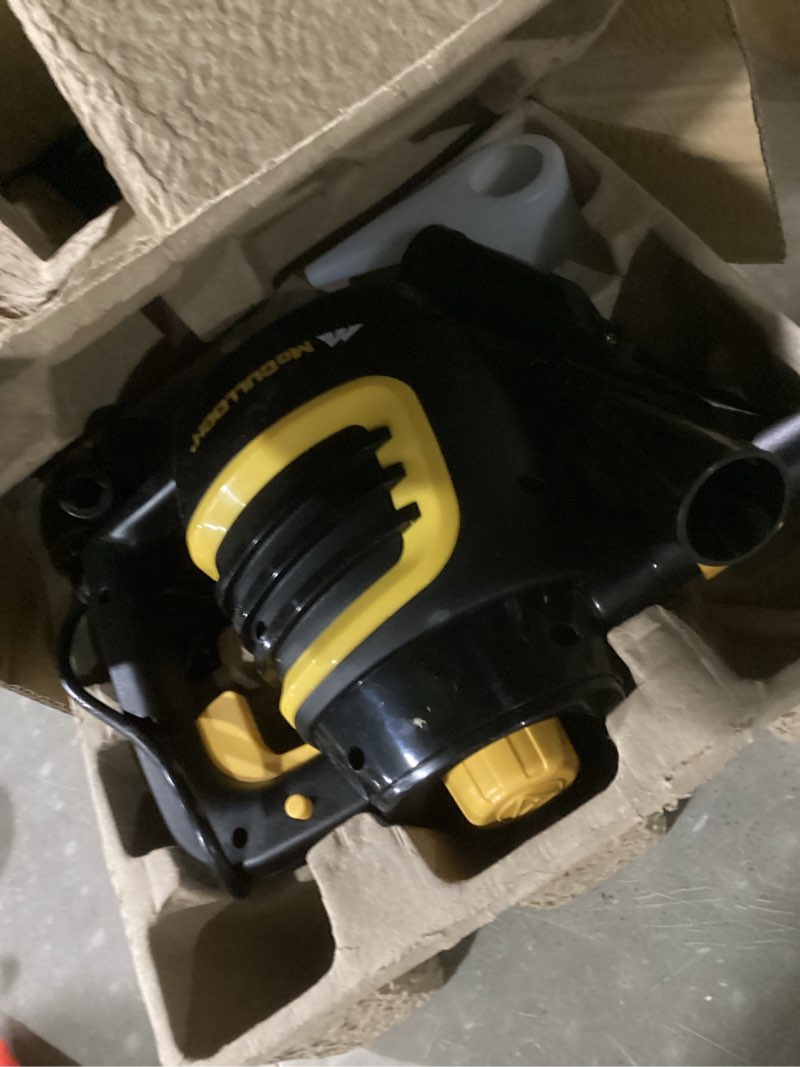 Condition photo showing As Is for mcculloch mc1230 handheld steam cleaner, 10 minute runtime, 11 accessories: jet nozzle, brushes, & more - built for home, tile, grout, carpet, furniture, & personal car detailing