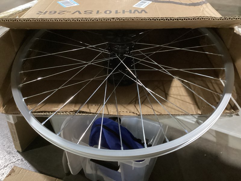 Condition photo showing Good Condition for Hiland 26" 27.5" 28" x1.75" Alloy Bike Rim for 1.75 to 2.215 Inch Wide Tire, Front & Back MTB Wheelset with 7 Speed Freewheel, Bolt On Axle, Bicycle Accessories for Adult Bikes 26 in rear rim