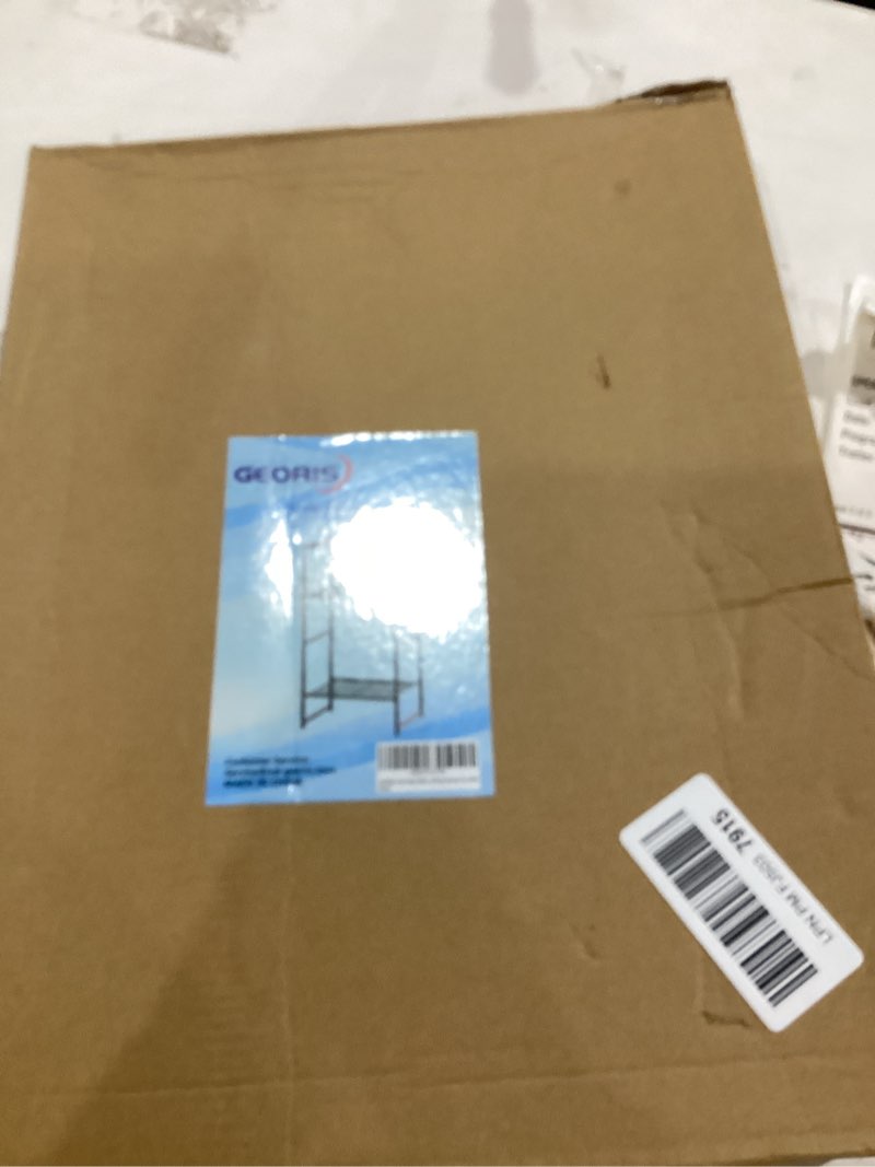 Condition photo showing Good Condition for Industrial Printer Stand 3 Tier, Home Printer Wood Table with Wire Storage Shelf for Scanner Fax Machine, Heavy Duty Metal, Black