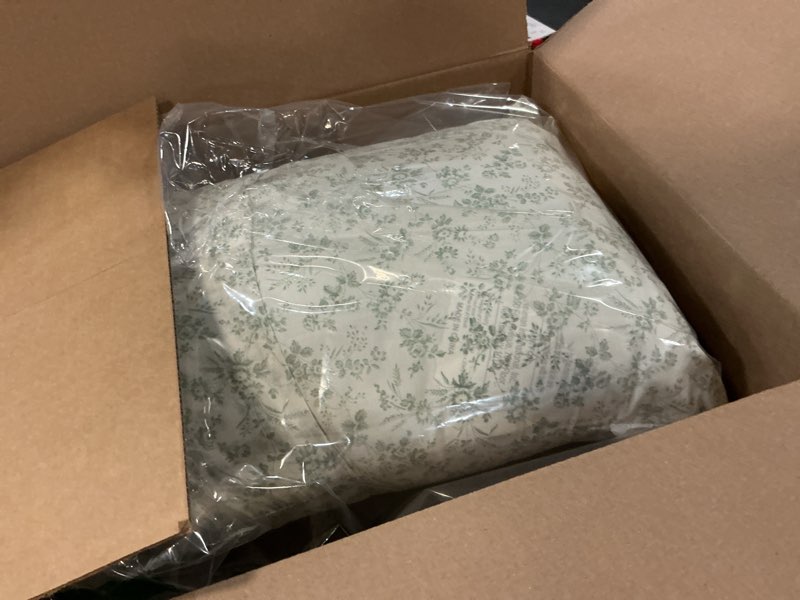 Condition photo showing As Is for laura ashley home - throw pillow with envelope closure, elegant home decor for bed or sofa (harper pale green, 14" x 20")
