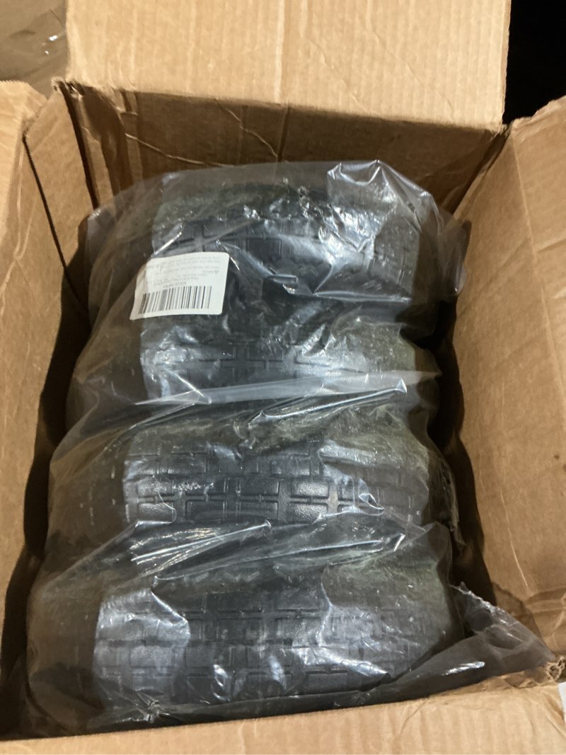 Condition photo showing Good Condition for (4 pack) ar-pro 10" heavy-duty replacement tire and wheel - 4.10/3.50-4" with 10" inner tube, 5/8" axle bore hole, 2.2" offset hub and double sealed bearings for hand trucks and gorilla cart silver