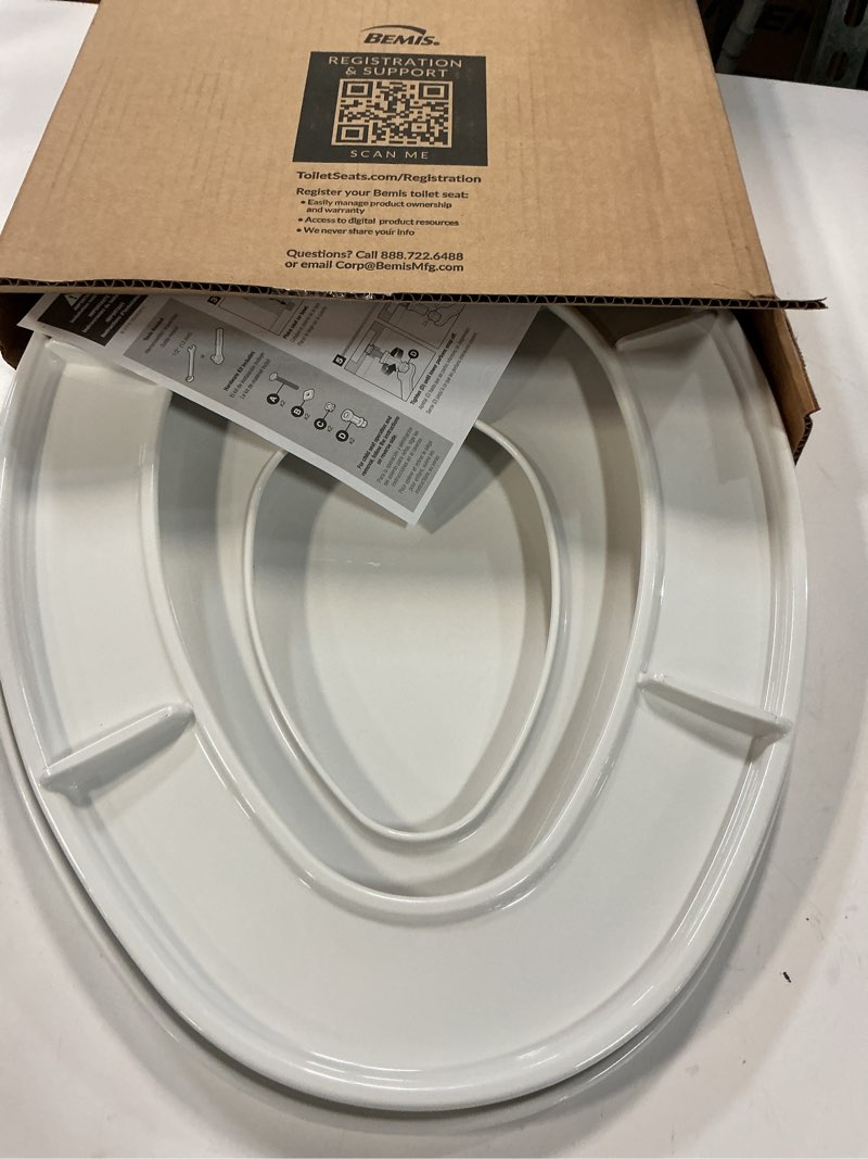 Condition photo showing Good Condition for little2big toilet seat with built-in toddler potty training seat, slow close, easy to install, made in usa, elongated, white