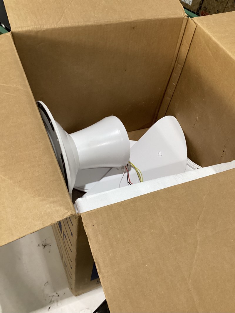 Condition photo showing Good Condition for 48" modern white ceiling fans with lights and remote/app,low profile ceiling fans with quiet reversible dc motor, dimmable 3 colors led, 6 wind speeds 48 inch white
