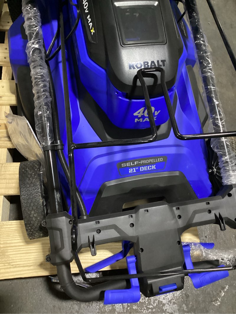 Condition photo showing Good Condition for possibly used kobalt 40-volt 21-in self-propelled battery lawn mower