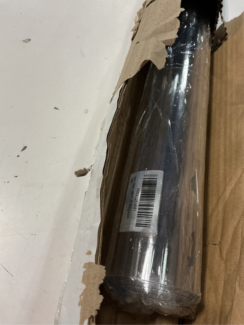 Condition photo showing New/Like New for clear table protector 36 x 72 inch, 1.5mm thick plastic table cover, waterproof pvc clear table cover protector, desk protector mat, writing desk pad for desktop, coffee & dining room table 36" x 72" (rectangular) crystal clear