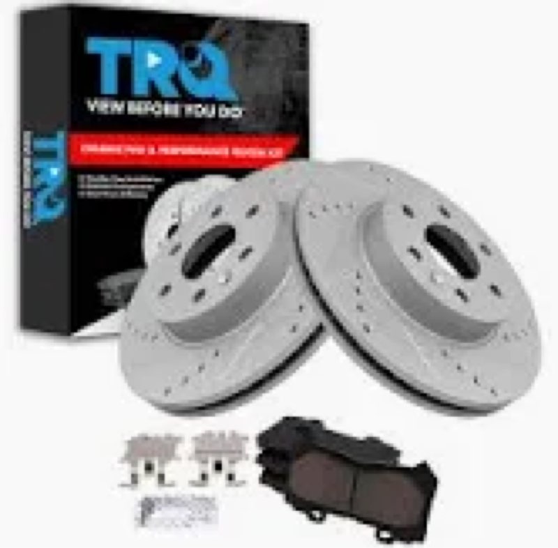 trq front performance brake rotors set vented premium g-coated fits select 2015-2020 chevrolet colorado gmc canyon
