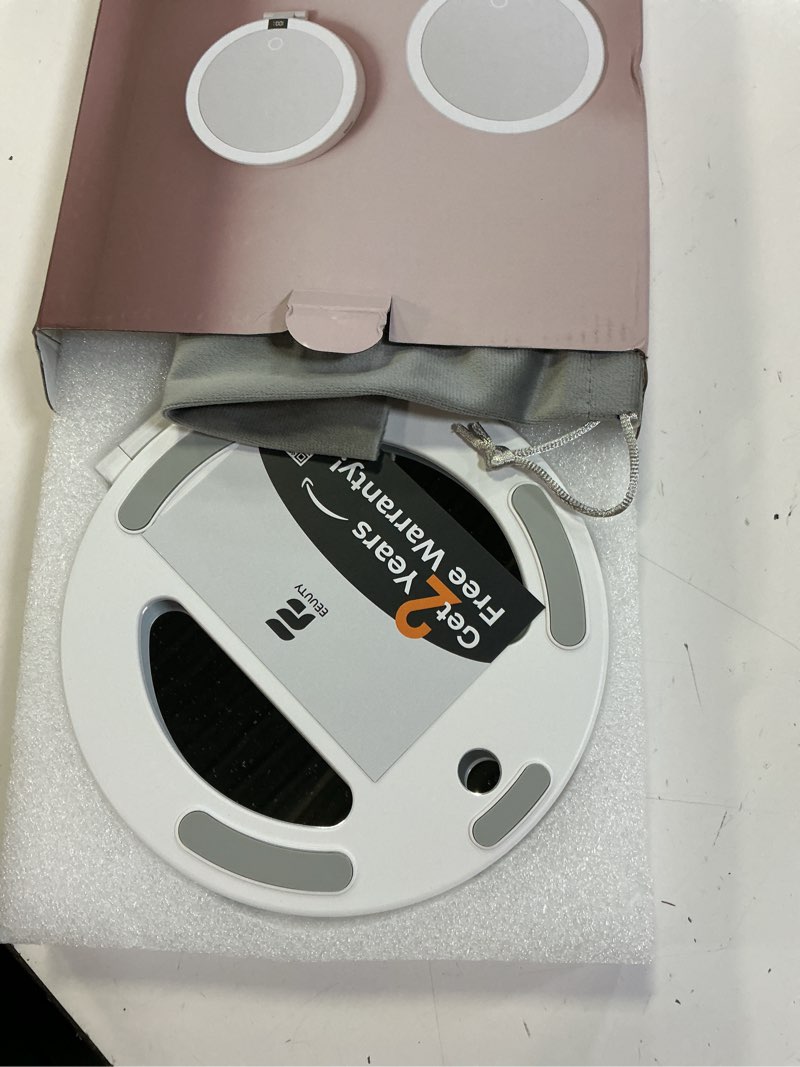 Condition photo showing Good Condition for travel makeup mirror with lights (gen 3) - 20x/1x dual sided magnifying mirror with digital power display - rechargeable, 3 color dimmable, cri 95+ - portable folding mirror for desk & travel white