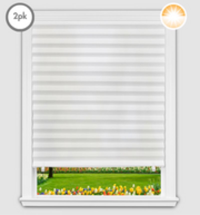 Original Fabric Light Filtering Shades - White - 2 Pack - 36" W x 72" L