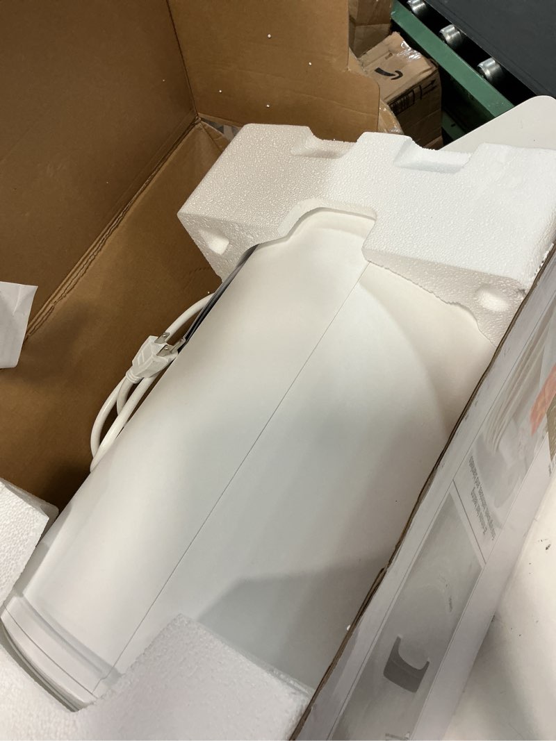 Condition photo showing As Is for sameat heated towel warmers for bathroom - large towel warmer bucket, wood handle, auto shut off, fits up to two 40"x70" oversized towels, white