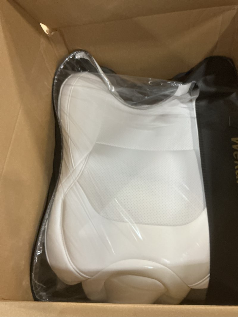 Condition photo showing Good Condition for Car Seat Covers for New 2025 Tesla Model Y Juniper Nappa Leather Car Interior Seat Airbag Compatible Cushion Cover Full Set Custom Fit 2025-2026, Nappa White Nappa ALL-White