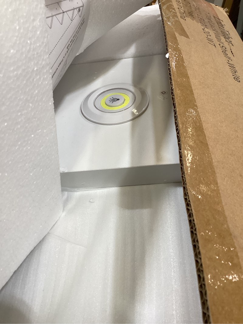 Condition photo showing Good Condition for litaether versatile 7 tier wall shelf unit,white lack wall shelf,display floating shelf with led remote control light 7 tier white