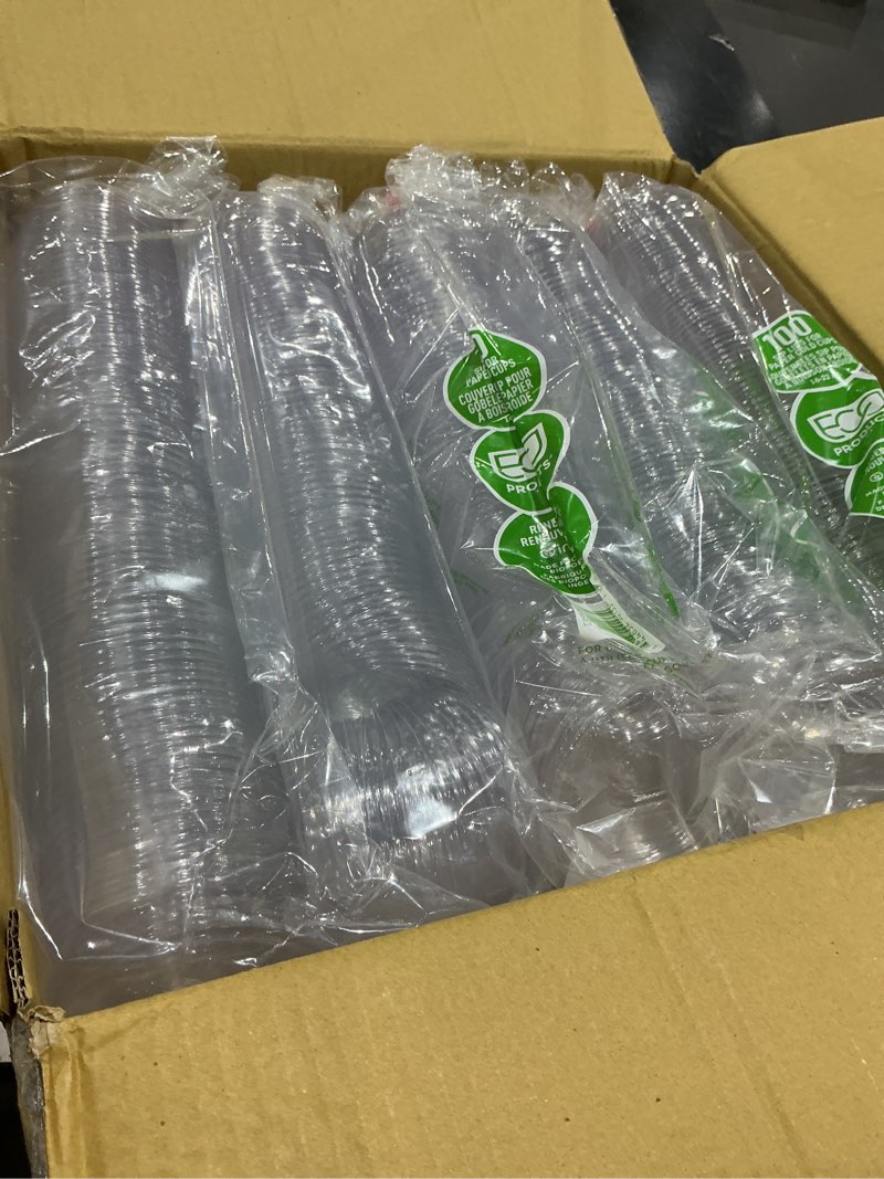 Condition photo showing Good Condition for eco-products greenstripe compostable paper cup sip lids, case of 1000, fits 12-22oz cups, made from pla renewable plant based plastic, astm compliant, bpi-certified