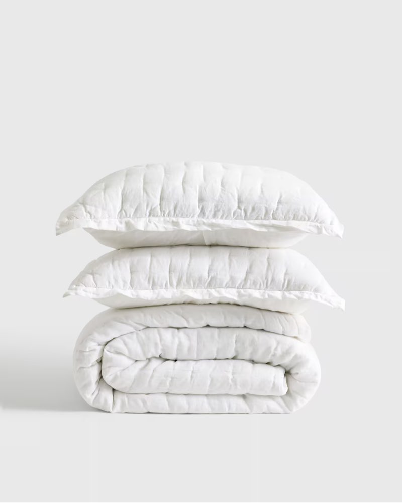 european linen dream quilt set  white king