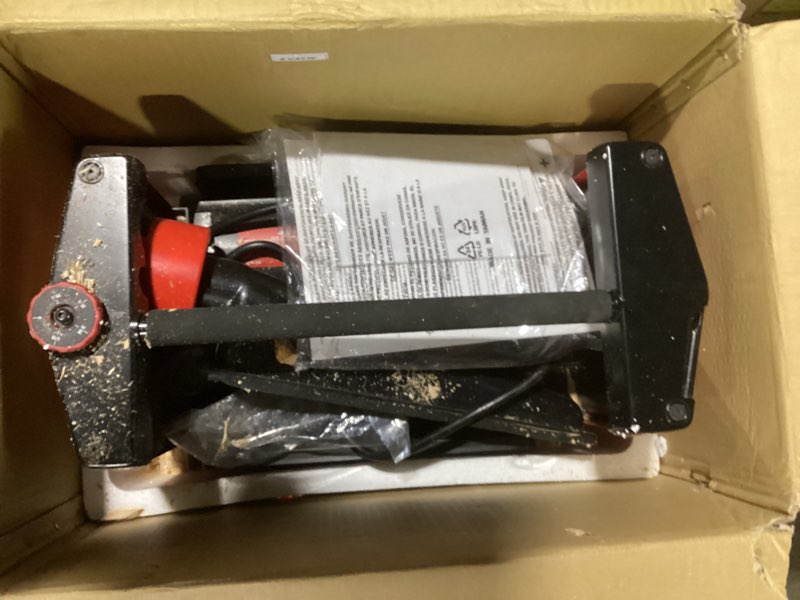 Condition photo showing As Is for craftsman planer, 15 amp, for benchtops, two knife solid steel cutter head (cmew320)