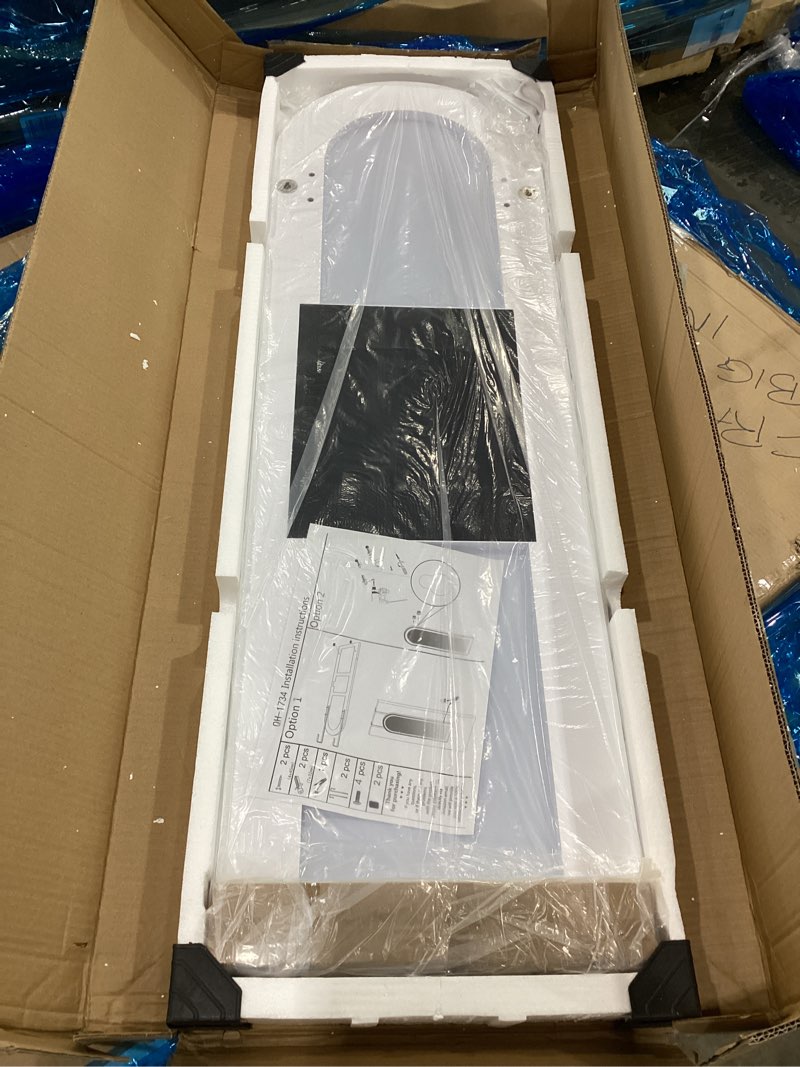 Condition photo showing New/Like New for NEWBULIG Full Length Mirror, Full Body Floor Mirror with Aluminum Alloy Thin Frame, Wall or Standing Mirror for Bedroom, Living Room, Dressing Room White-arched-led 60"L x 16"W