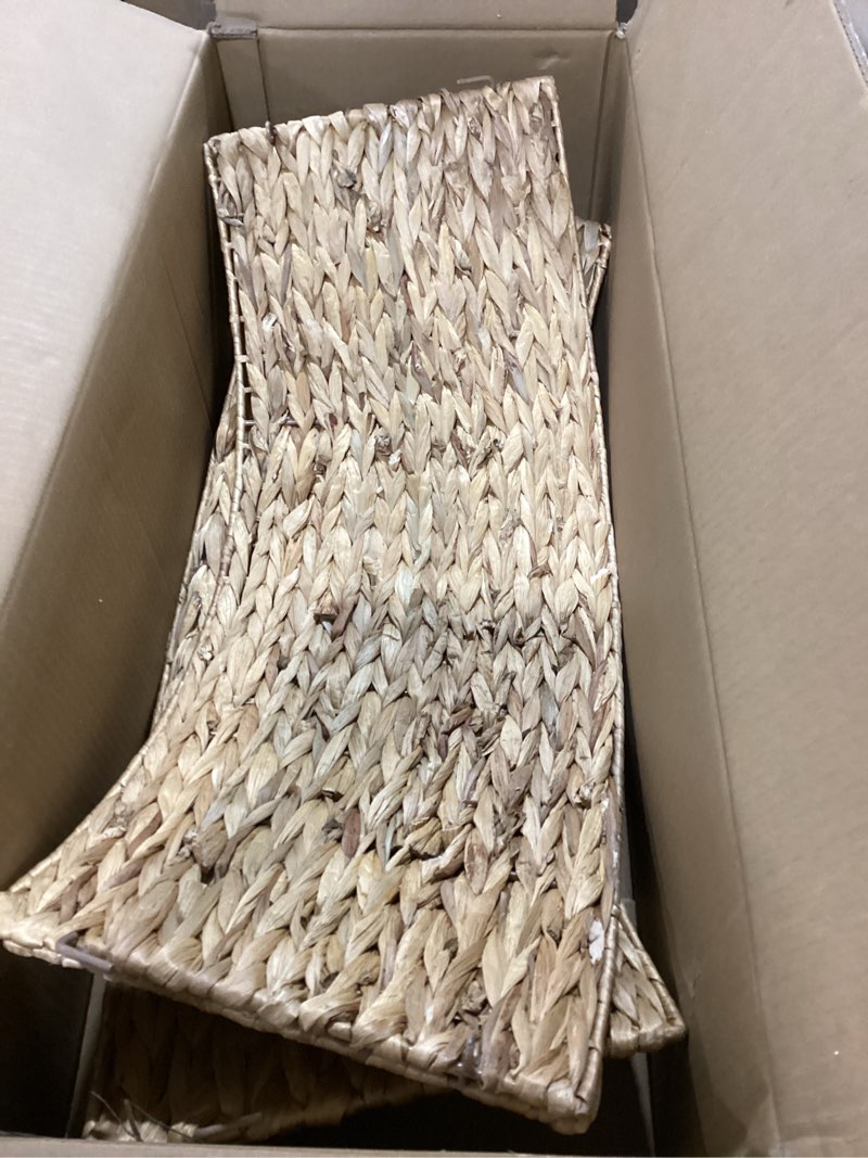 Condition photo showing Good Condition for Sweetcrispy 42inch Christmas Tree Collar for 9-12ft Trees, Woven Hyacinth Rattan 4-Panel Collar w/Cord Access Hole & Easy Lock Design, Natural Natural 42IN