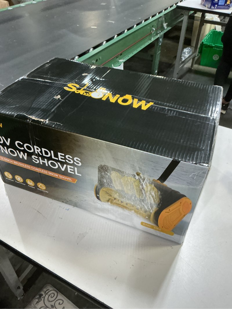 Condition photo showing New/Like New for Cordless Snow Shovel, 20V Electric Snow Blower Compatible with De-Wait(No Battery), 13.5 Inch Cordle