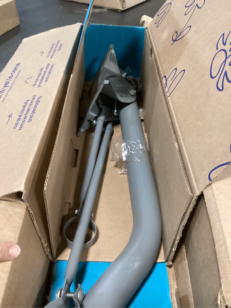 Condition photo showing Good Condition for Heavy Duty Universal Adjustable Antenna Mount Pole(OD 1 11/16", Length 17 1/4"), Pole Mounting Bracket for Wall Eave Roof, Compatible with Antenna, Weather Station and WiFi Extender, with U-Bolt Kit