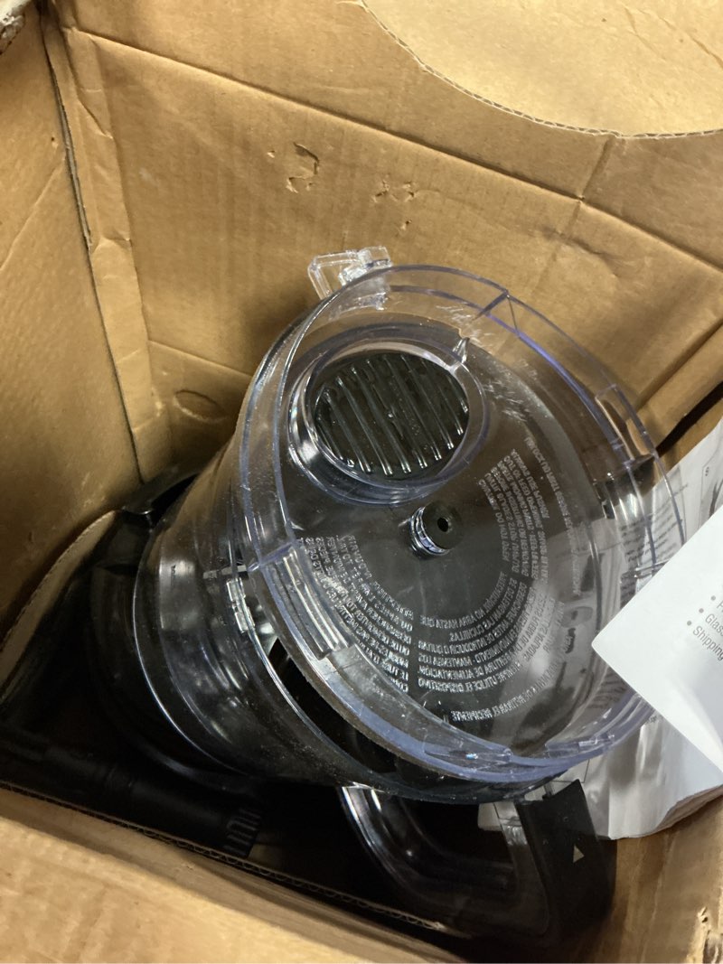 Condition photo showing As Is for black+decker 8-cup food processor, easy assembly, stainless steel s-blade, shred, slice, chop, puree, 450w motor food_grater