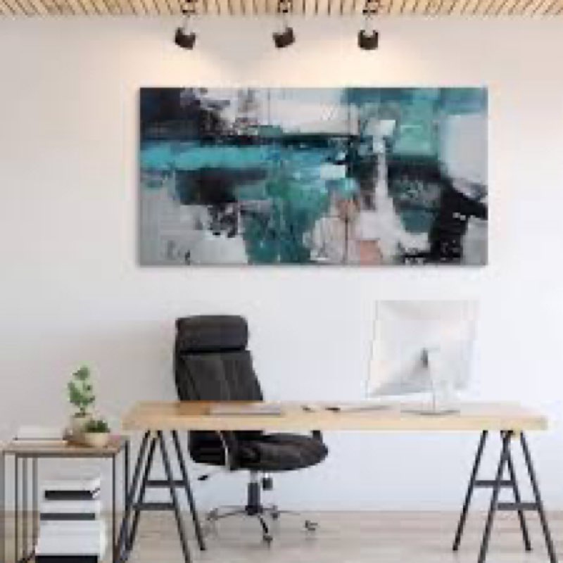 YDYSUNE Abstract Wall Art - Large Elegant and Modern Painting Green Canvas Decor Picture for Living 