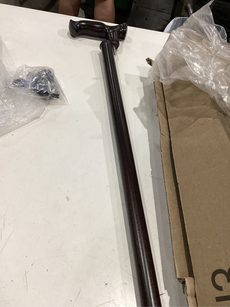 Condition photo showing Good Condition for asterom extra tall handmade walking cane for men - ergonomic carved wood cane stylish walking stick - 39 inch (classic walnut)similar