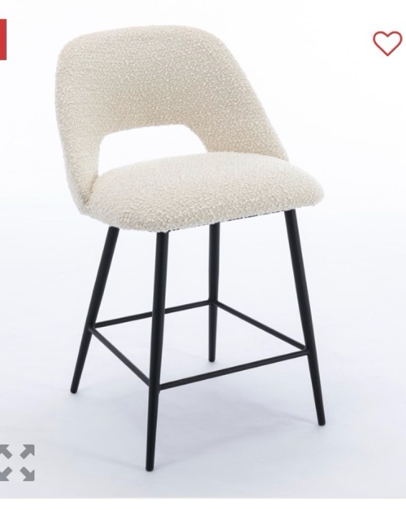 Reed Counter Height Stools (Set of 2) in White