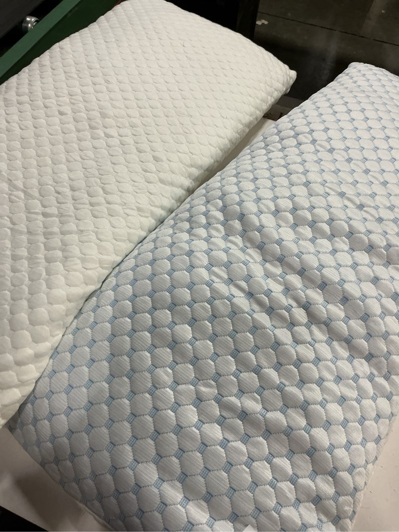 Condition photo showing Good Condition for osbed shredded memory foam pillows king size set of 2, cooling pillows for sleeping 2 pack, adjustable loft bed pillows, firm or soft pillows for side, back, stomach, hot sleepers (20"x 36")