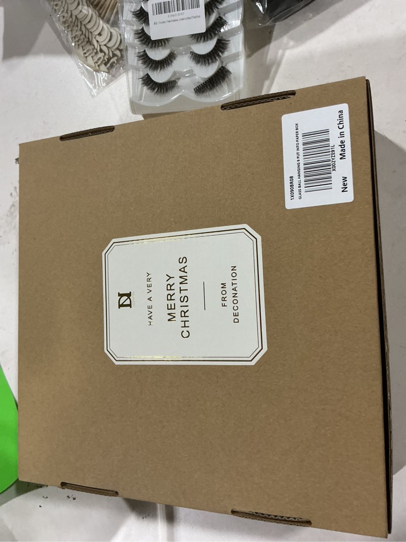 Condition photo showing New/Like New for DN DECONATION Brown Glass Christmas Ball Ornaments, Set of 9, 3' Hanging Christmas Baubles for Xmas Tree Decoration, Wedding Party Gift Brown Set of 9