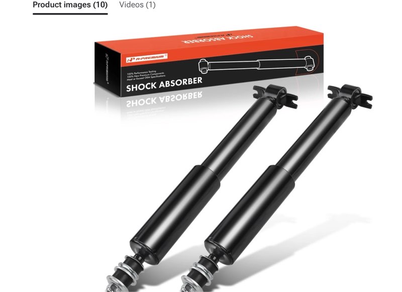 A-Premium Rear Pair (2) Shock Absorber Compatible with Toyota Tacoma 1995-2002, Pickup 1977-1981, Va