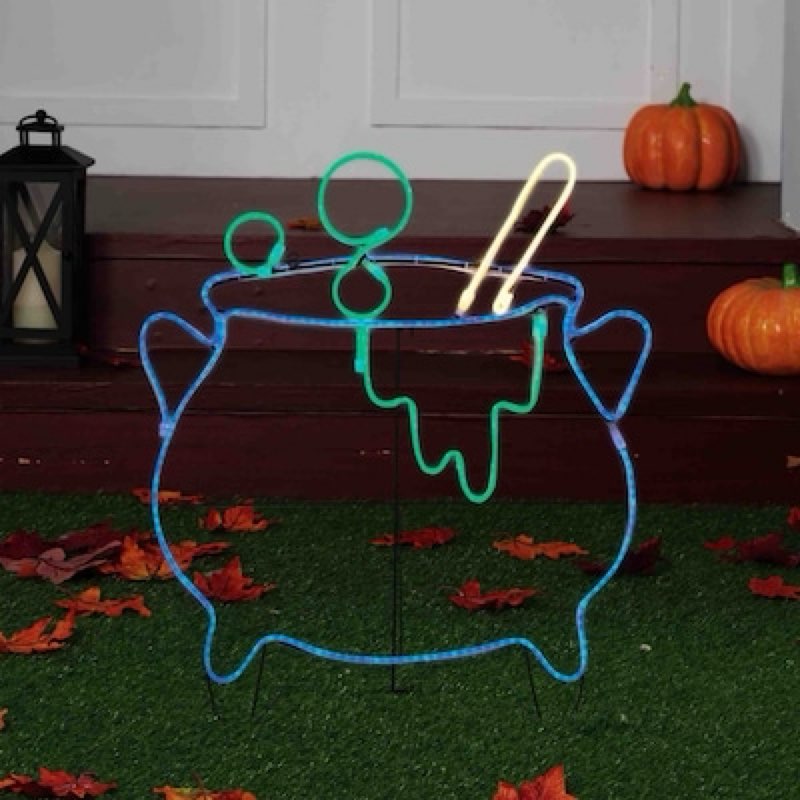 500+ bought last week Haunted Living 2.5-ft Neon Lighted Cauldron Sign