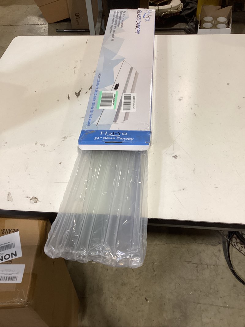 Condition photo showing New/Like New for h2pro glass canopy aquarium lid for fresh & saltwater fish tanks (24gt for aqueon & marineland 15 & 20 tall aquariums)