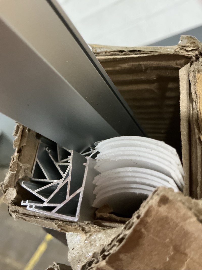 Condition photo showing Good Condition for hunhun 10-Pack 6.6ft/ 2Meter V Shape LED Aluminum Channel System with Milky Cover, End Caps and Mounting Clips, Aluminum Profile for LED Strip Light Installations, Very Easy Installation Silver 10