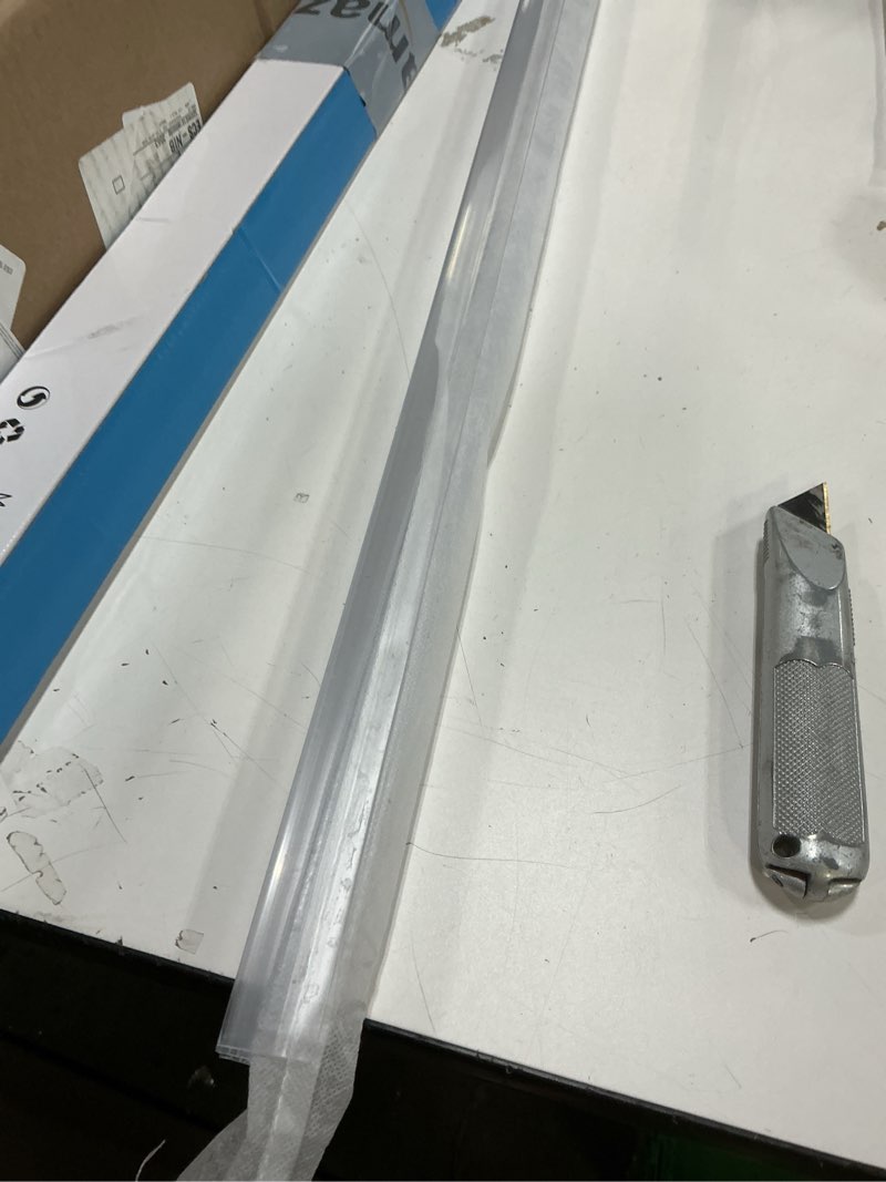 Condition photo showing Good Condition for Sliding Shower Door Bottom Seal, 2 PCS 3/8" x 36" Sliding Shower Door Sweep for 3/8Inch Glass, Frameless Glass Door Seal Strip Stop Shower Leaks and Create a Water Barrier For 3/8" Glass