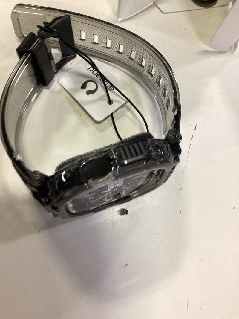 Condition photo showing Good Condition for amband bands case screen protector compatible with apple watch ultra 3/2/1 49mm, m1 sport series rugged cover strap and 9h tempered glass film, protective bumper for iwatch 49 mm men crystal black crystal black 49mm