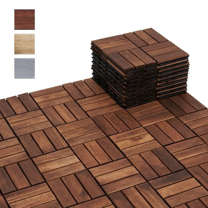 Beefurni wood interlockng desk tiles 12”*12”