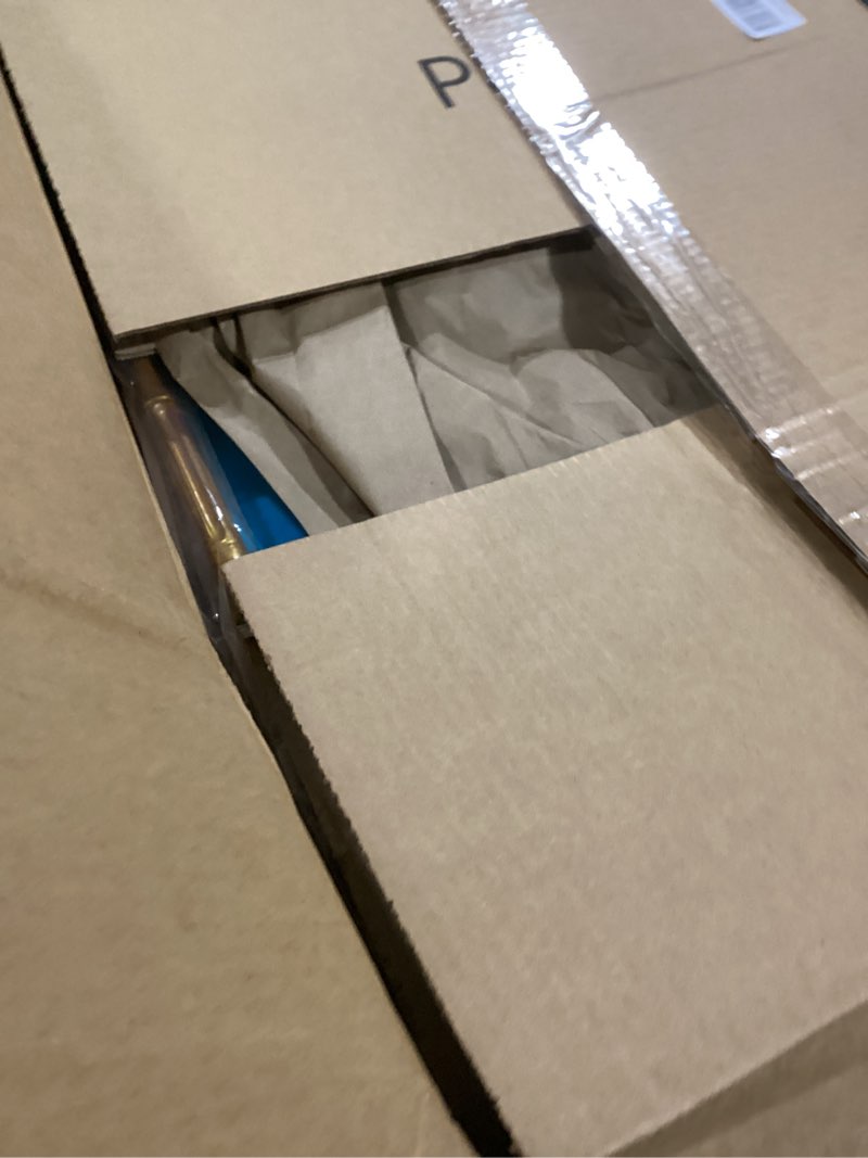 Condition photo showing As Is for Poster Palooza 16x20 Frame Gold Bamboo Solid Wood Picture Frame with UV Acrylic, Foam Board Backing & Hanging Hardware Included